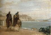 Edgar Degas Promenade beside the sea oil painting reproduction